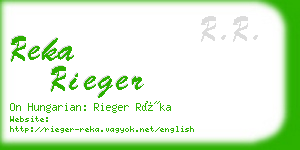 reka rieger business card